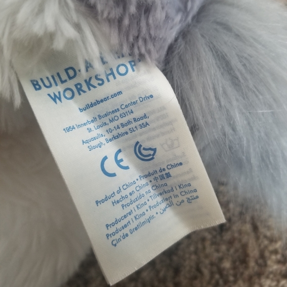 Build a Bear Plush Dog Gray White - Picture 5 of 6